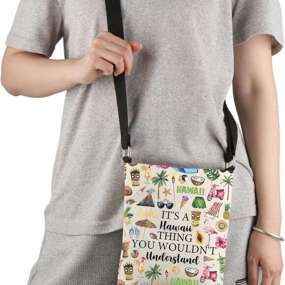 Functional Magnetic Closure Crossbody Bag with Hawaiian Spirit & Versatility - Picture 4 of 7